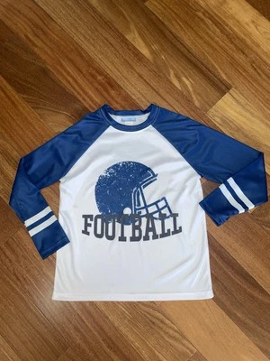 Camisa de manga larga de polietileno calce holgado con tema de fútbol juvenil para niños Foto 1 de 4