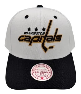 Mitchell & Ness NHL Washington Capitals Gold Star Pro Crown Snapback Hat, New - Picture 1 of 7