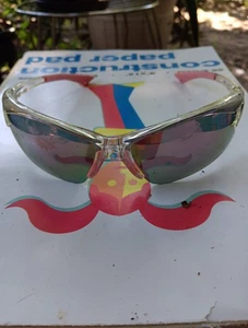 Pugs Retro Wrap Sunglasses Style 125-C Model A12 Gloss White Red Reflective - Picture 1 of 7