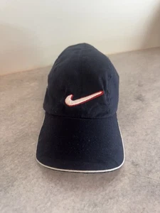 Nike 4 Panel Red White & Blue Performance Strapback Running Hat - Vintage Y2K - Picture 1 of 9