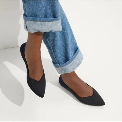 Rothy's Ballet Flats Womens 8.5 Black The Point II - Image 1 of 4