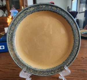 Vintage America Salad Plates (pair) 7 1/4" MAFA Stoneware Pfaltzgraff Tan Blue ! - Picture 1 of 15