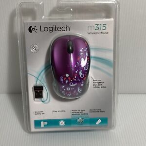 Logitech M315 Wireless Mouse Purple Paisley 910-003131