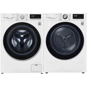 LG 10kg Front Load Washing Machine and 9kg Heat Pump Dryer WV5-1410WDVH9-09W - Picture 1 of 12