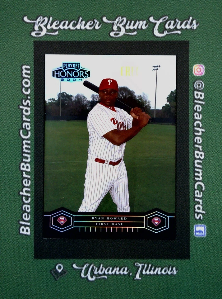 2004 Playoff Honors Credits Silver #'d /50 Ryan Howard #156 Rookie RC - Image 1 of 3