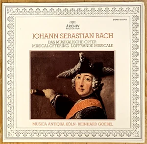 Bach Musical Offering Das Musikalische Opfer REINHARD GOEBEL Archiv LP 2533422 - Picture 1 of 4