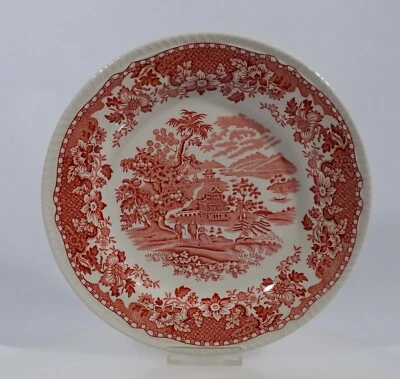 Woods Burslem Seaforth In Red Dinner Plate Platter Dm 25.2cm Ceramic England - Image 1 of 4