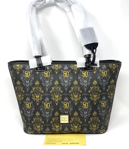 Dooney & Bourke Disney Parks Haunted Mansion 50th Anniversary Shopper Tote Bag - Picture 1 of 14