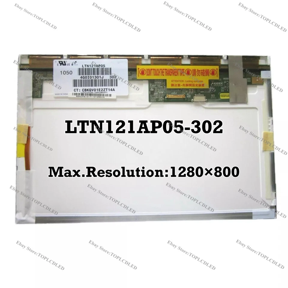 LTN121AP05-302 12.1 Inch 1280×800 LED Screen LCD Display Panel Matrix - Image 1 of 1