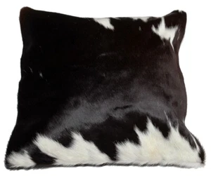Funda de cojín de cuero de vaca hecha a mano, cuero premium para el cabello acento para el hogar - Imagen 1 de 5