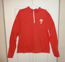 PHILADELPHIA PHILLIES WOMEN'S PULLOVER RED LONG SLEEVE T-SHIRT SGA 2018 SZ L