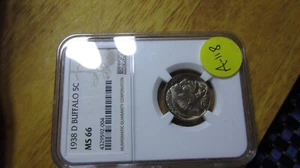 1938 D Buffalo Nickel NGC MS 66 Toned A118 - Picture 1 of 4