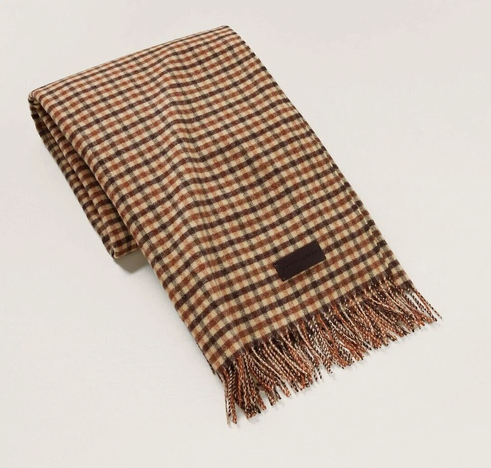 Ralph Lauren Home Byrdcliffe Manta de Lana a Cuadros Corderos 55 x 72 $695 Foto 1 de 2