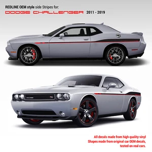 REDLINE Side Stripes for Dodge Challenger 2011 - 2019 - Picture 1 of 2