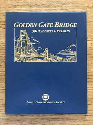 GOLDEN GATE BRIDGE 50TH ANNIVERSARY FOLIO 1ST DAY OF ISSUE 6 STAMPS - Image 1 of 2