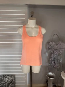 New Woman’s Coconut Creek Neon Peach Striped Hi Lo Tank Blouse Top Small - Picture 1 of 7