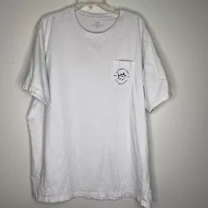 Southern Tide Short Sleeve Men's T-shirt XXL White Shirt West Virginia Pocket T - Picture 1 of 6