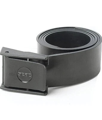 Cinturón de peso de buceo de goma con hebilla de nailon SEAC nuevo - 52" de largo, corte a la longitud. Foto 1 de 3