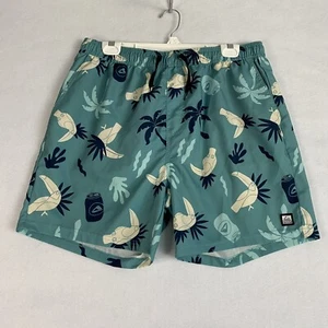 REEF BLUE Bird HAWAIIAN TROPICAL XL SWIM BOARD SHORTS MENS PREOWNED - Picture 1 of 5