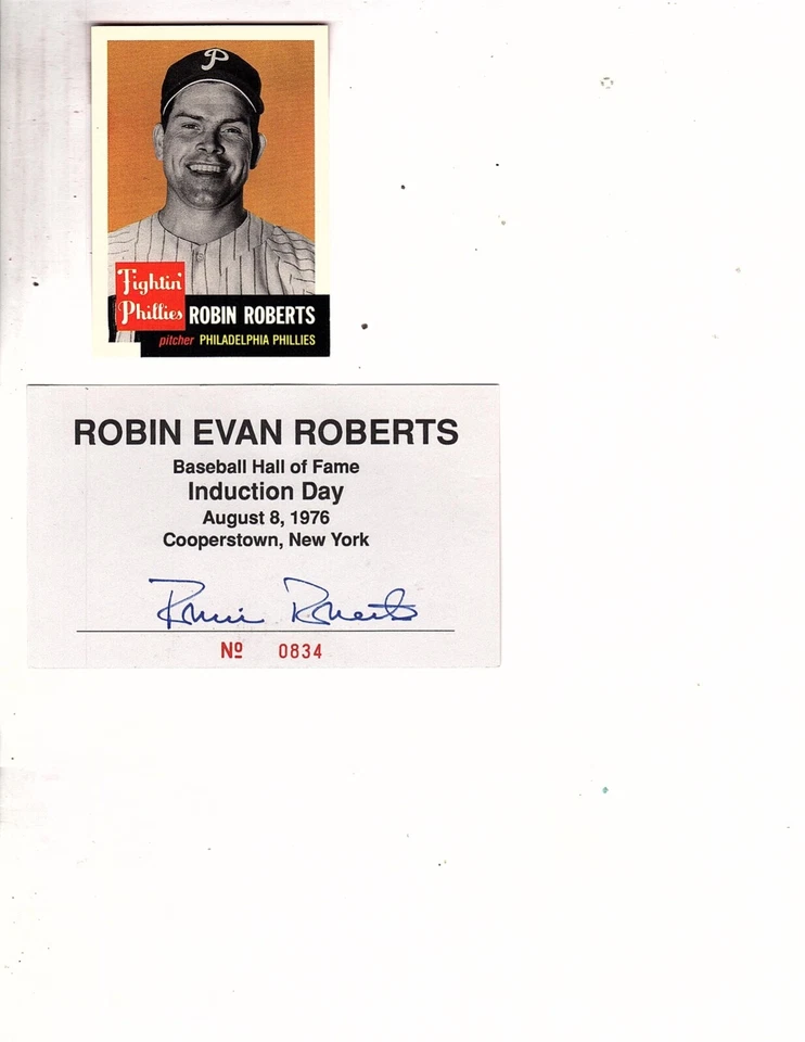 1953 Topps 1991 Archives Series  #288 Robin Roberts Auto on induction card (bb10 - Image 1 of 1