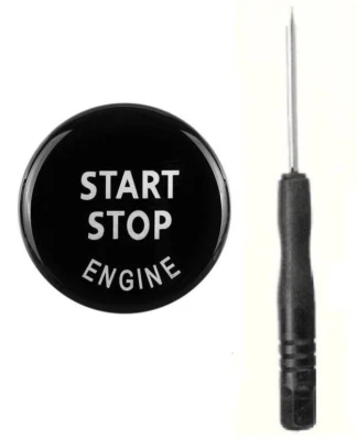 BMW BLACK Start Stop Engine Switch Button Cover for 1,3,4,5,6,7,8 Series - Image 1 of 4