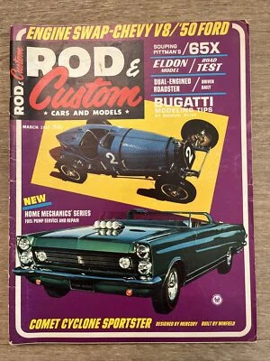 ROD & CUSTOM Magazine MARCH 1965  '65 COMET CYCLONE SPORTSTER CUSTOM - Image 1 of 3