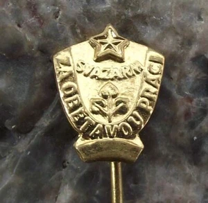 Vintage Svazarm Czechoslovakia Military Cold War Army Self Sacrifice Pin Badge - Picture 1 of 3