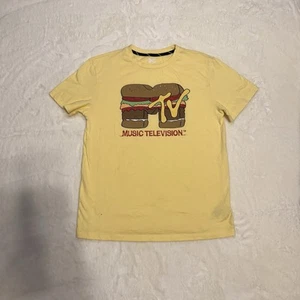 MTV T-Shirt Music Television Hamburger Graphic Tee Youth SZ 2X (18) Pit Pit19in - Picture 1 of 4