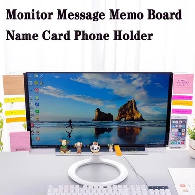 Practical Holder Sticky Note Acrylic Creative Memo Board Monitor Message - Image 1 of 4