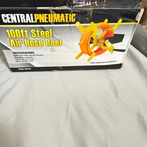 Central Pneumatic 46342 100FT. Manual Steel Air Hose Reel New - Picture 1 of 3