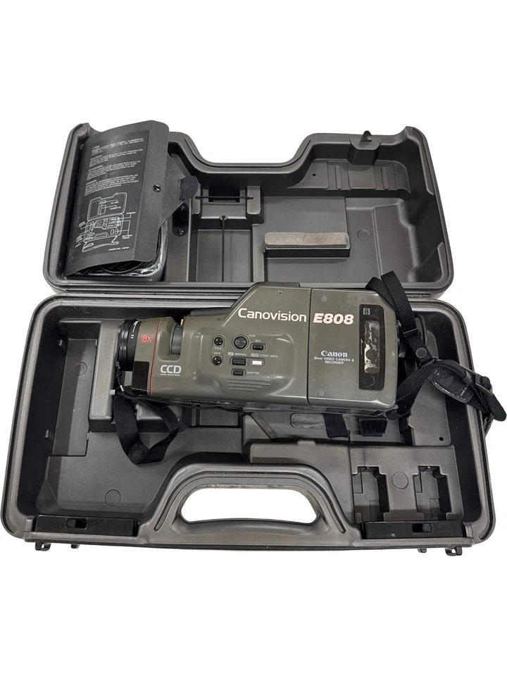 Canon Canovision E808 Video Camera 8x Zoom CCD Recorder T2945 NVB - Image 1 of 4