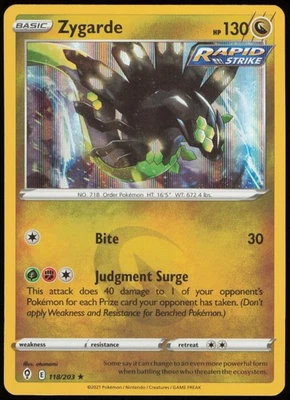 Zygarde 118/203 SWSH07: Evolving Skies Holo - NM2 - Image 1 of 2