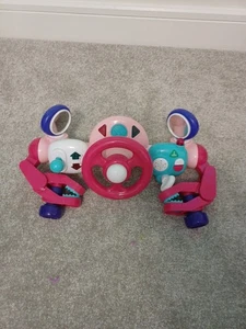 MULTY COLOUR PINK ELC STEERING TOY+LIGHTS&SOUNDS BUGGY DRIVER PUSHCHAIR - Picture 1 of 13