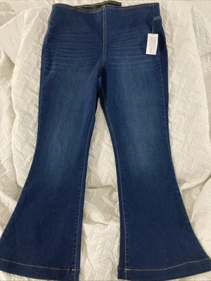 I.N.C. Pantalones de mezclilla para mujer International Concepts tiro alto acampanados 12P nuevos con etiquetas Foto 1 de 4