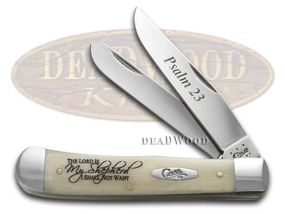 Cuchillo de Bolsillo Case xx Cuchillos Trapper Salm 23 Biblia Hueso Natural Acero Inoxidable 08795 Foto 1 de 4