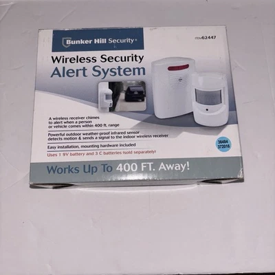 Wireless Security Alert System 400 Ft Range Weather Proof Bunker Hil Security - Image 1 of 4