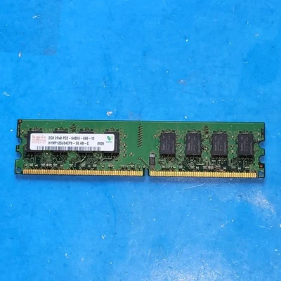 Hynix Memory 2GB 2Rx8 PC2-6400U-666-12   HYMP125U64CP8-S6 AB-C,  Korea 07 - Image 1 of 4