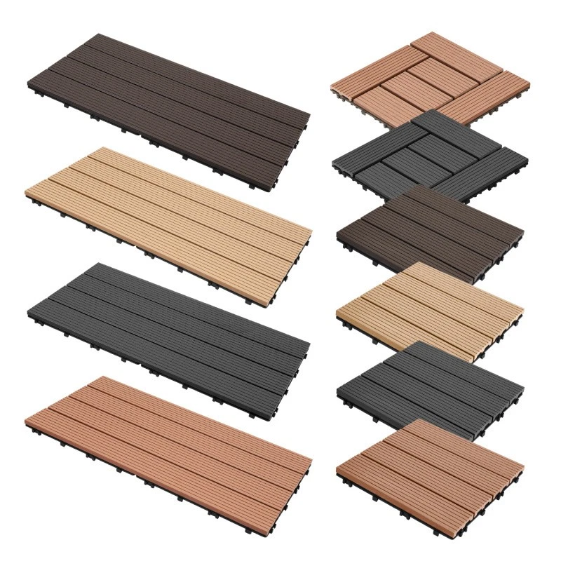 WPC Terrassenfliesen Klickfliese 1-10㎡ Fliese Holzfliesen DIY Garten - Bild 1 von 4