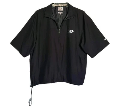 Callaway Golf Black Sport Outerwear Short Sleeve Windbreaker 1/4 Zip Pullover  M - Image 1 of 4