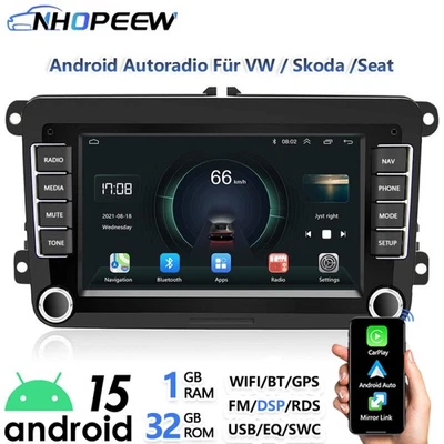 7" Autoradio Android 15 GPS Navi Bluetooth FM RDS Für VW T6 Transporter Multivan - Bild 1 von 4