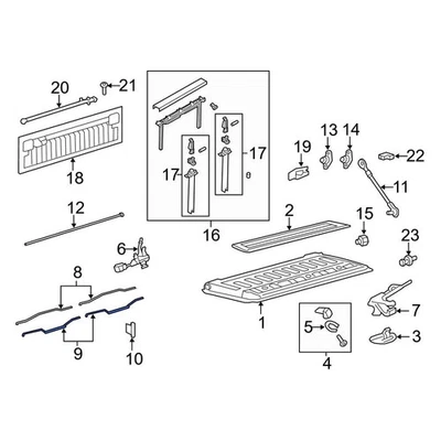 For Ford F-150 2009-2014 Ford 9L3Z99431A78A Tailgate Latch Rod - Image 1 of 4