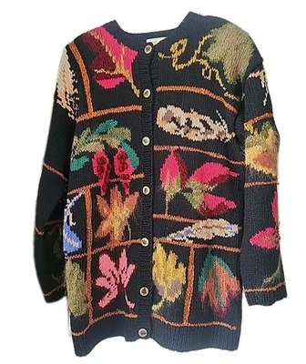 Vtg. 90'Susan Bristol Sweater Womens Small  Hand Knit Cardigan  - Image 1 of 4