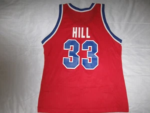 Grant Hill Detroit Pistons Jersey Men's 44 Blank Front Misprint Champion Vintage - Picture 1 of 4