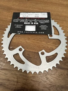 NOS Vuelta Chainring 50t 110BCD Silver MTB Road Vintage Retro USA NOS - Picture 1 of 5