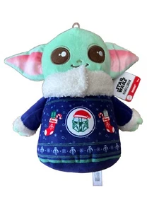 Disney Star Wars Weihnachten Baby Yoda Grogu 9 Zoll Plüsch mit Urlaubspullover 2024 Neu mit Etikett - Bild 1 von 7