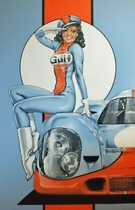 AWESOME VINTAGE STYLE 917 GULF GIRL POSTER