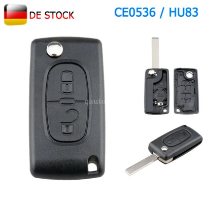 Klappschlüssel Gehäuse 2 Tasten Für Peugeot 207 307 Citroen C2 C3 C4 Berlingo - Bild 1 von 4