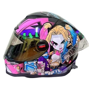 Pink Helmet Motorbike Lady Full Face Large Motorcycle Bike Sport Racing Size XL - Bild 1 von 6