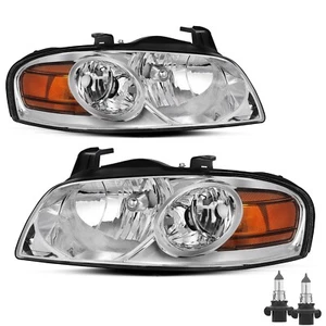 For 2004 2005 2006 Nissan Sentra SE-R Chrome Headlights Amber Corner Lamps - Picture 1 of 6