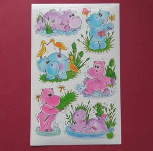 Sticker Vintage 90er Jahre Papier ZDesign ZDesign Nilpferde für Stickersammlung  - Bild 1 von 1